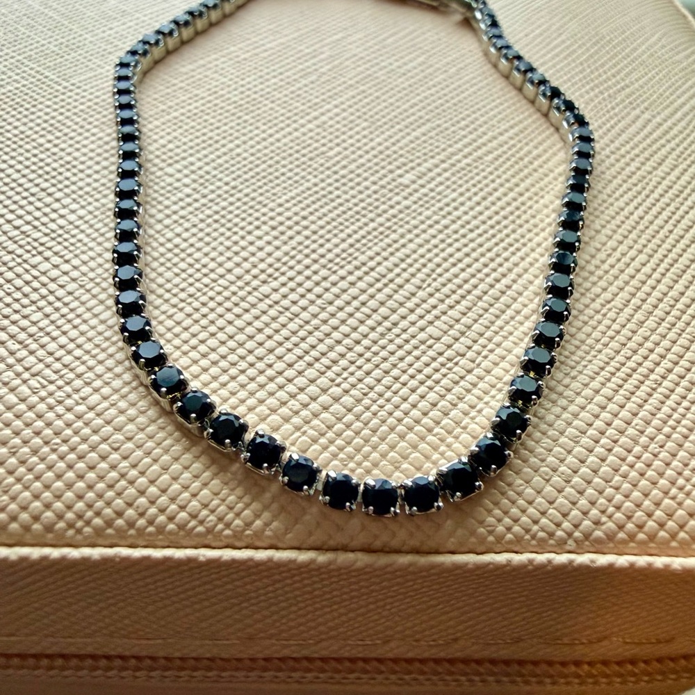 NEW Pretty Bird Jewelry Classic Black Stone Tennis Bracelet